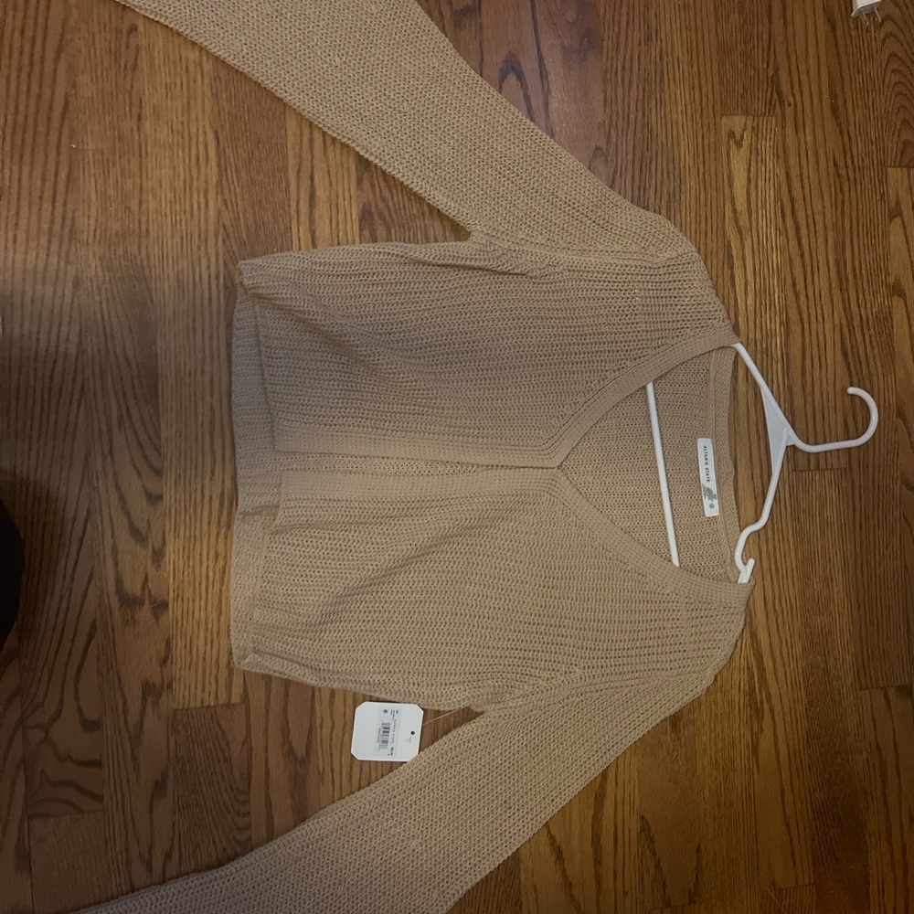 Altar'd State Cream V-Neck Sweater